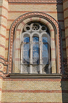 Window on the Synagogue in Budapest