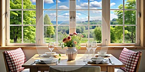 Window and table place