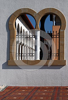 Window to the patio in Spanish style. Israel