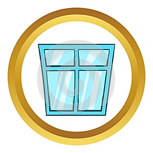 Window vector icon, cartoon style