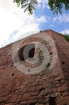 The window of a very old castle ruin