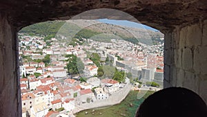 window view of Dubrovnik city of Croatia