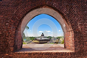 Window view on the Htukkant Thein Temple