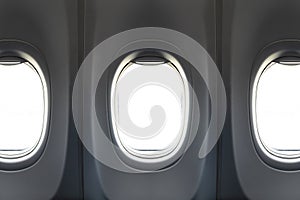 Window View From Passenger Seat On Commercial low cost Airplane