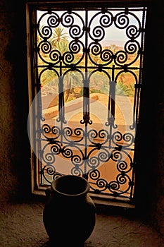 Window with a view in Sahara Desert, Morocco