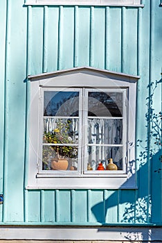 Window in Wadkoping historical quarter of Orebro, Sweden