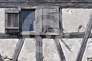 Window in Wall of half timbered house