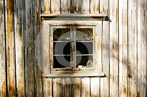 Window wood in old farm house, Norway