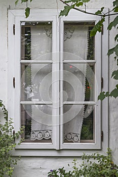 Window in wooden building