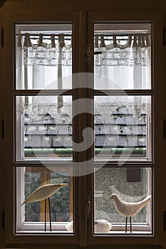 Window in wooden building