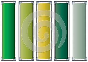 Windowed colorful banners