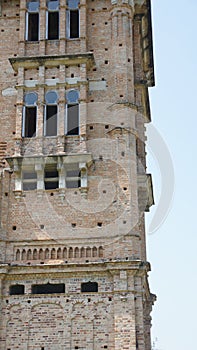 Windows of abandoned castle in Perak, Malaysia