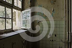Windows of abandoned monastry
