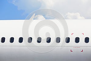 Windows of the airplane