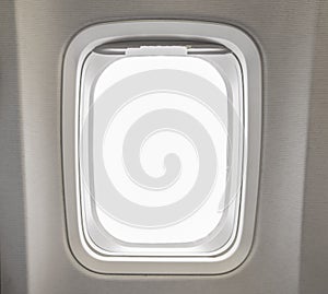 windows Airplane in cabin of huge aircraft