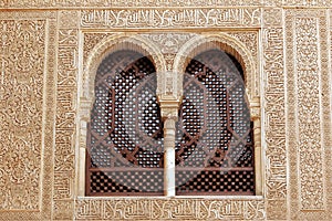 Windows of Alhambra, Granada - Andalucia, Spain photo