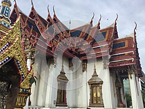 Windows Amarin Temple , Bangkok Thailand photo