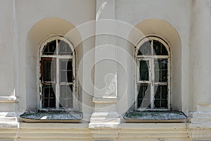 Windows of ancient building