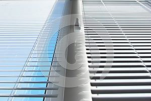 Windows with blinds photo