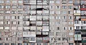 Windows of block of flats