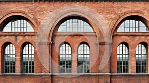 windows brick wall panoramic