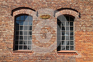 Windows in building of stud farm Albertovec, North Moravia
