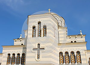 Windows of cathedral Vladimirsky in Khersoness, Crimea