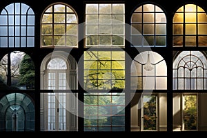 Windows Collage with Tree Background