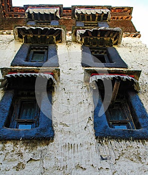 Windows detail of Tibetan Buddhism Temple