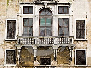 Windows and Doorways of the flooded city of Venice