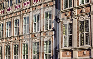 Windows of the Duivelshuis in Arnhem