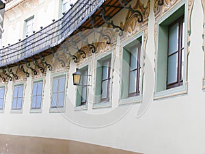 Windows in El Pueblo Espanhol, in Spain photo