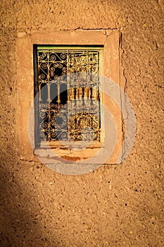 Windows. Facade detail . Ouarzazate. Morocco.