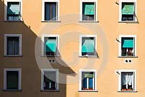Windows, Garbatella, Rome, Italy