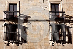 Windows of the Guzmanes palace photo