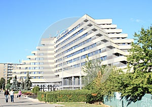 Windows of a hotel Pyramida