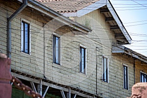 Windows of the houses of the coal miners.