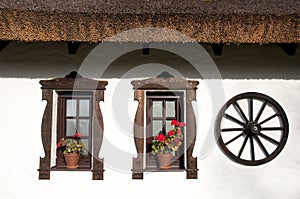Windows of hungarian csarda