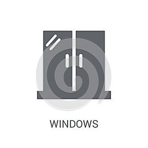 Windows icon. Trendy Windows logo concept on white background fr