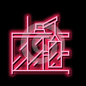 windows installation neon glow icon illustration