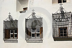 Windows with Iron Grates - Engadine Switzerland