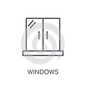 Windows linear icon. Modern outline Windows logo concept on whit
