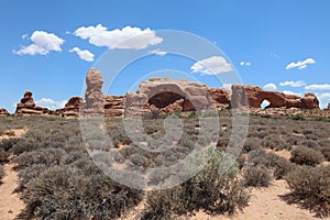 Windows Loop Trail at Arches National Park. Utah