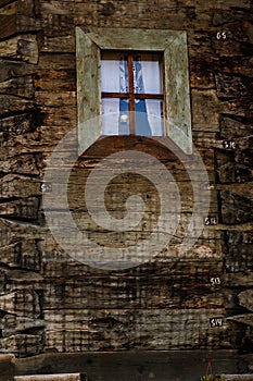 Windows made of old wood