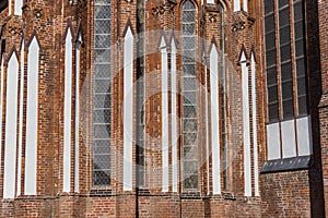 Windows of the Marienkirche church in Greifswald