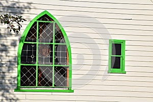 Windows of a Modest Rural Church