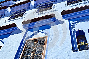 Windows of morroco chefchouen blue photo