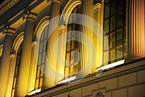 Windows of the night Kiev station