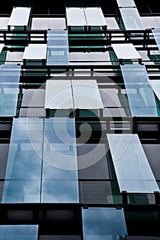 Windows of office building