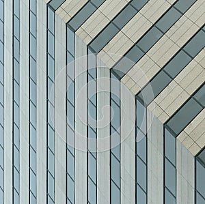 Windows of office building